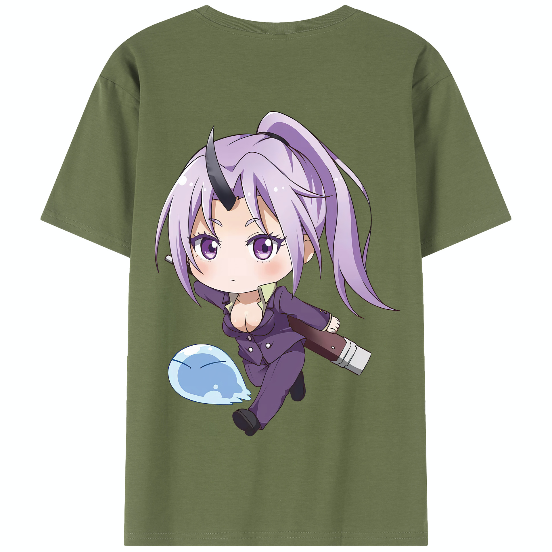 （画像用） 転スラ Regarding Reincarnated to Slime 綿100％半袖Tシャツ（背面プリント）